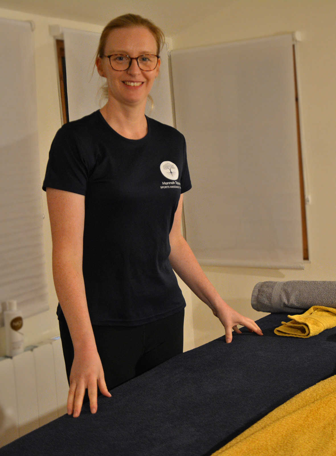 Hannah Tabram in her massage therapy room in Kenninghall, South Norfolk. 