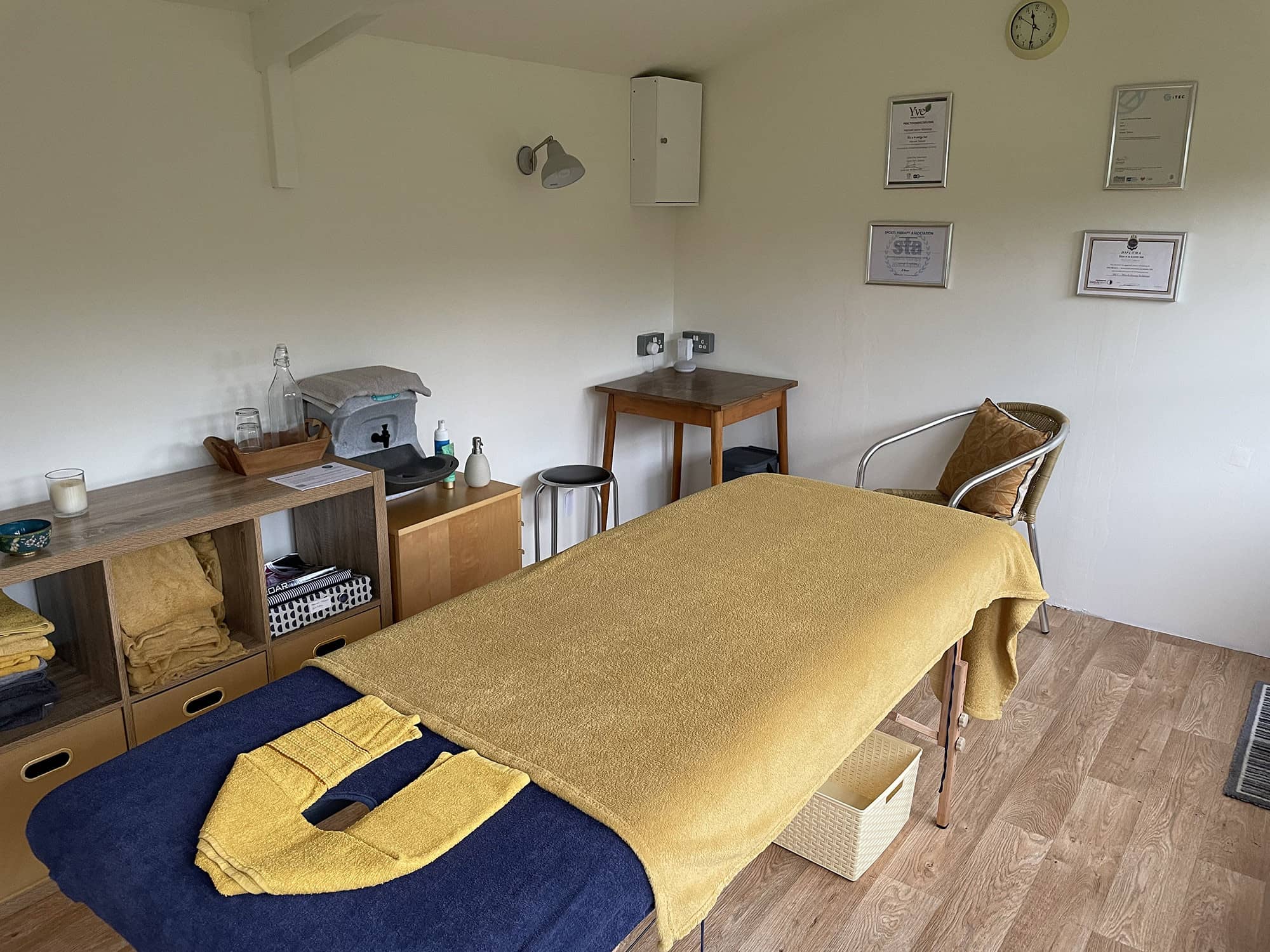 Kenninghall massage therapy room interior