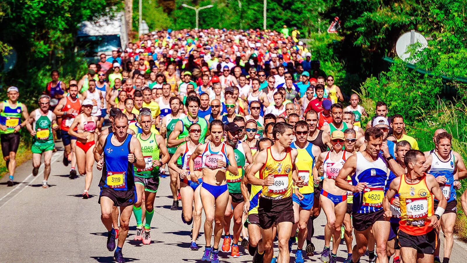 Runners taking part in a mass event